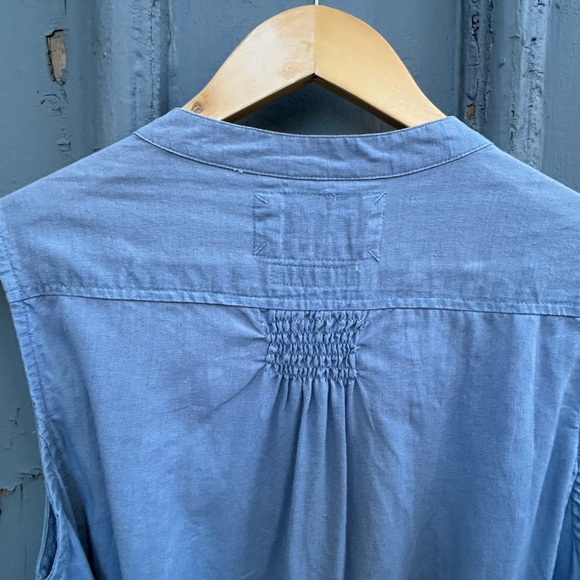 Malvin Blue Linen Midi Dress, Small - Picture 5 of 9